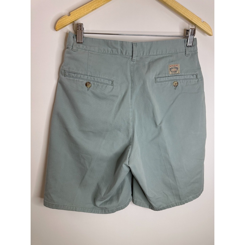Polo Ralph Lauren Sage Green Pleated Chino Shorts Cotton Twill Relaxed - Picture 8 of 15